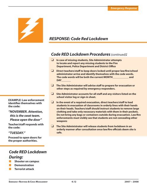 4 Emergency Response - Santa Cruz County Office of Education