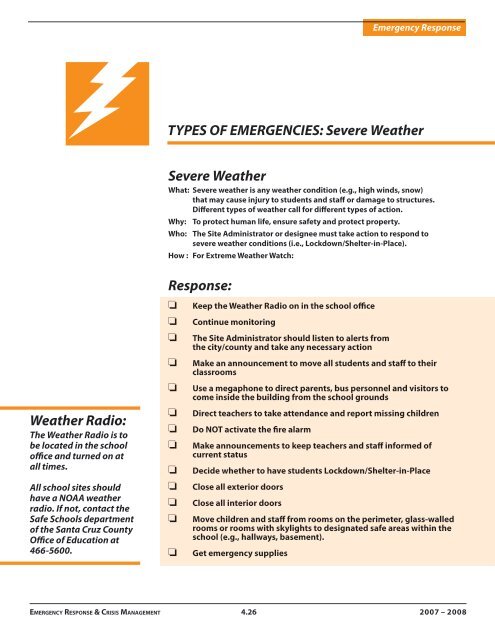 4 Emergency Response - Santa Cruz County Office of Education