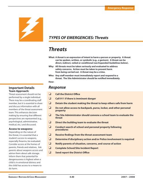 4 Emergency Response - Santa Cruz County Office of Education