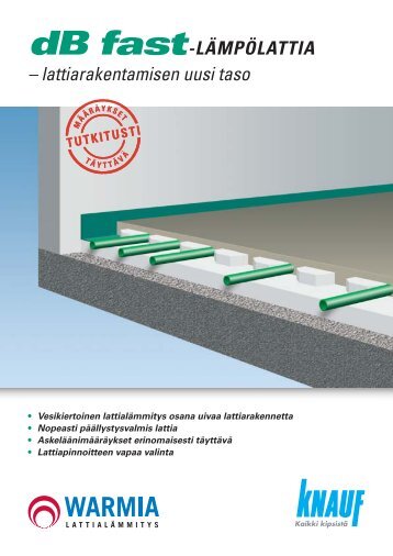 â lattiarakentamisen uusi taso dB fast-LÃMPÃLATTIA - Knauf