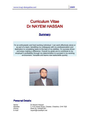 Curriculum Vitae Curriculum Vitae Dr NAYEM HASSAN