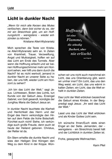 Evangelische Zeitung - Evangelische Hoffnungsgemeinde