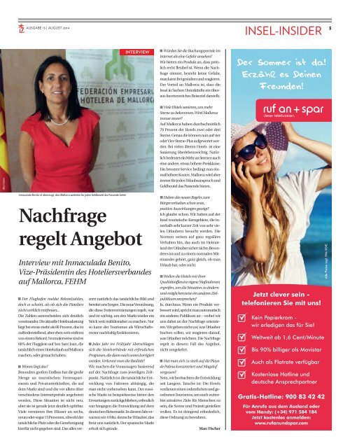 Die Inselzeitung Mallorca August 2014 