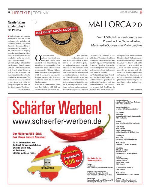 Die Inselzeitung Mallorca August 2014 