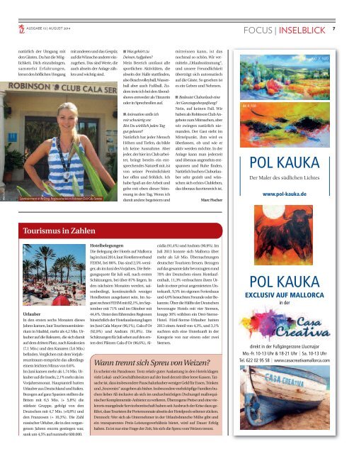 Die Inselzeitung Mallorca August 2014 