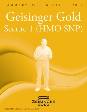 Summary of Benefits - Geisinger Health Plan