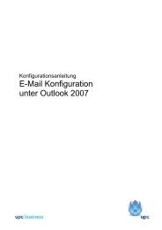 E-Mail Konfiguration unter Outlook 2007 - inode.at - UPC Business