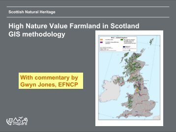 High Nature Value Farmland in Scotland GIS methodology