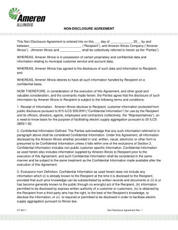 Resolution Approving a Non-Disclosure Agreement ... - City of Urbana