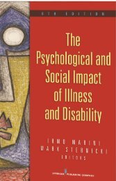 Read an Excerpt from The Psychological and Social ... - Nmhrc.com