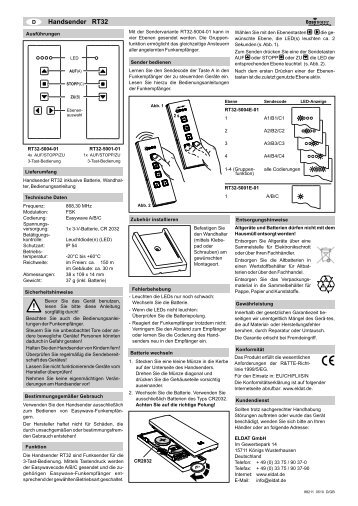 Handsender RT32 - bei der Hidrex-Gruppe!