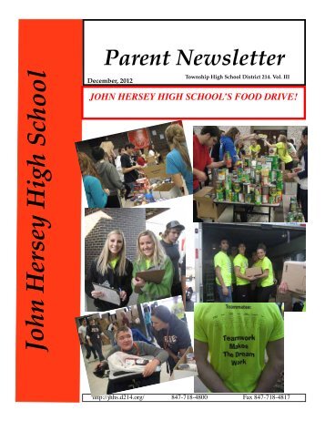 December Newsletter Available - John Hersey High School - High ...