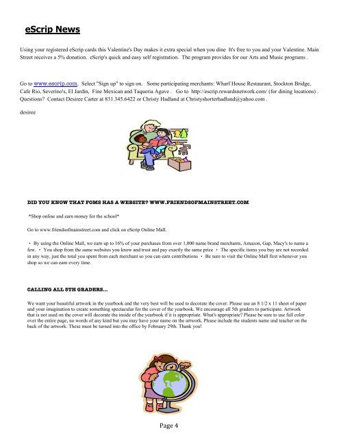 2/12 newsletter final - Main Street Elementary School