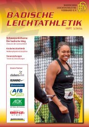 Badische Leichtathletik - Heft 1/2014