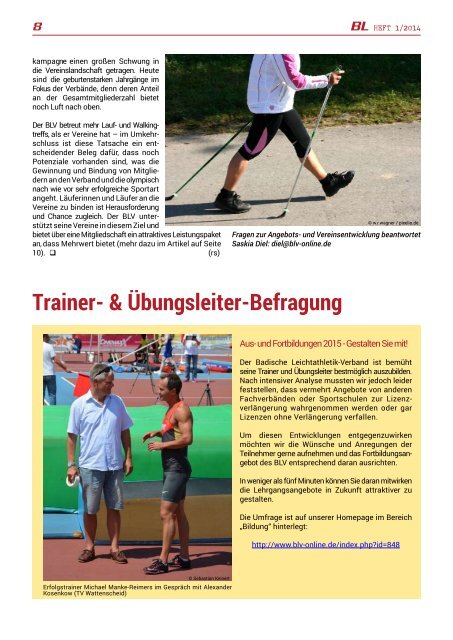 Badische Leichtathletik - Heft 1/2014