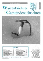 Waizenkirchner Gemeindenachrichten Nr. 224 (0 ... - Waizenkirchen