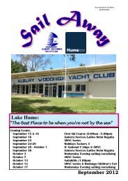 Sail Away Sep 13 - Albury-Wodonga Yacht Club - Yachting Australia