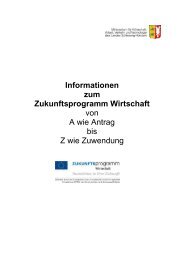 Informationen zum Zukunftsprogramm Wirtschaft von A wie Antrag ...