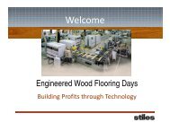 Finishing of Engineered Wood Flooring - Stiles Machinery