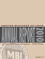 2010 Annual Report - Master Builders of Iowa