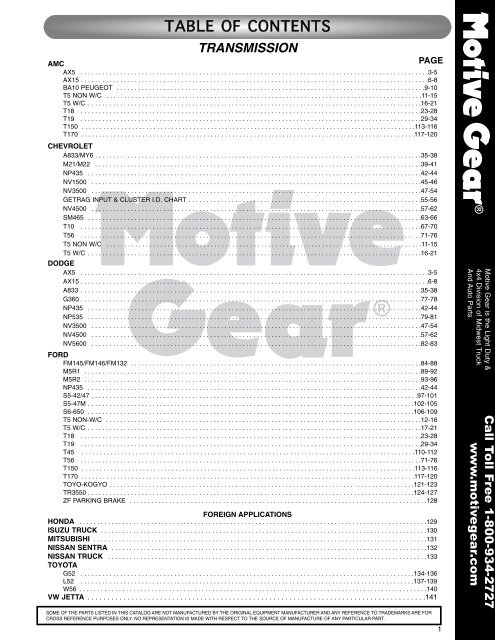 Motive Gear T16-13 T18 3-4 Synchro Keys