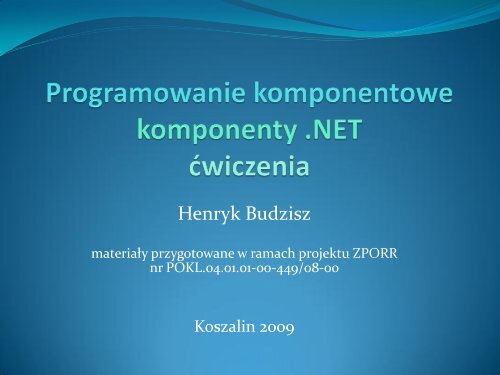 dotNet.pdf - kik - Koszalin