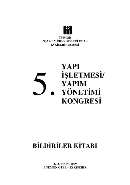 YAPI ŞLETMES / YAPIM YÖNET M KONGRES - E-Kütüphane