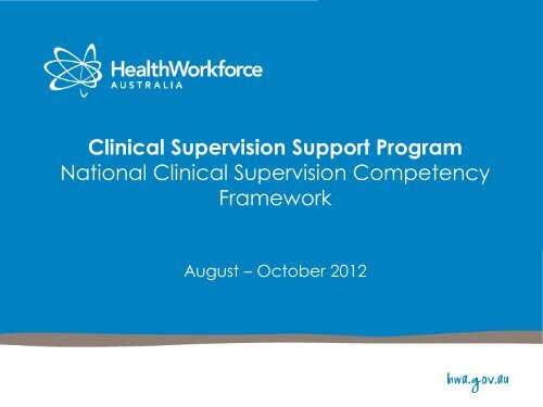 Clinical Supervision Support Program National Clinical Supervision ...