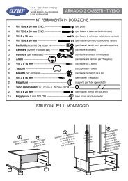 ARMADIO 2 CASSETTI - TIVEDO 1 2 3 5 4 - Azur