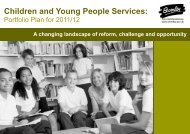 LBB Children and Young People Services Portfolio Plan for 2011-12