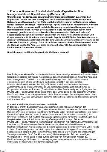 Newsletter PDF - Markus Hill, Frankfurt