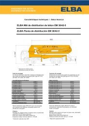 ELBA Mât de distribution de béton EM 38/42-5 ELBA Pluma de ...