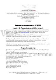 Besprechungsdienst â 2/2006 - Theologische FakultÃ¤t Fulda