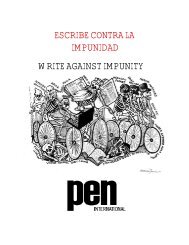 escribe contra la impunidad write against impunity - PEN International