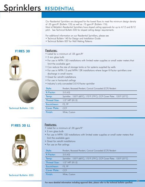 Full Line 061411_Full line Brochure - Reliable Automatic Sprinkler Co.