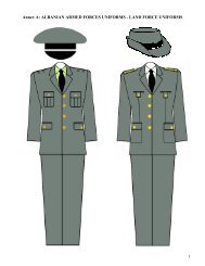 Annex A: ALBANIAN ARMED FORCES UNIFORMS - LAND FORCE ...