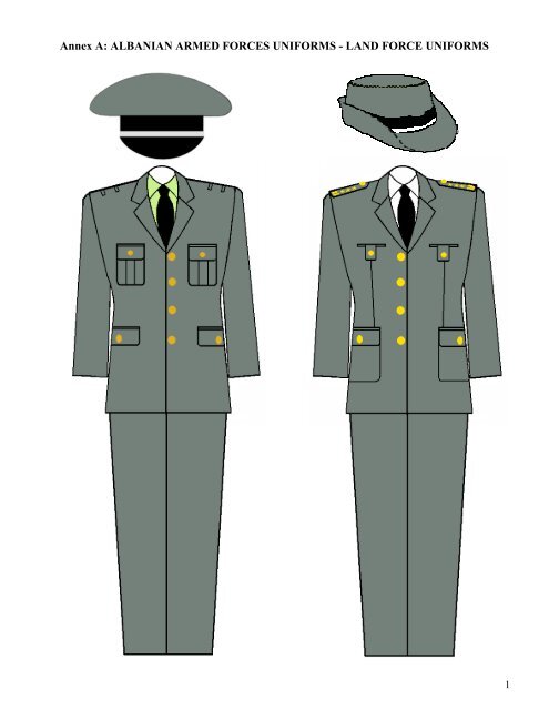 Annex A: ALBANIAN ARMED FORCES UNIFORMS - LAND FORCE ...