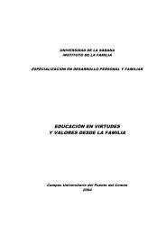 EDUCACIÓN EN VIRTUDES Y VALORES DESDE LA FAMILIA