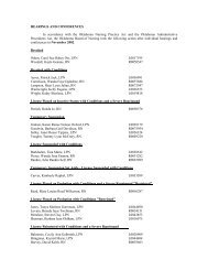 HEARINGS AND CONFERENCES - State of Oklahoma