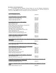 HEARINGS AND CONFERENCES In accordance with the Oklahoma