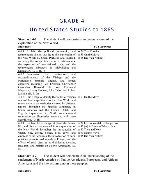 Grade 4 Social Studies Correlation