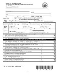 WEST VIRGINIA FIDUCIARY INCOME TAX RETURN Filing Period ...