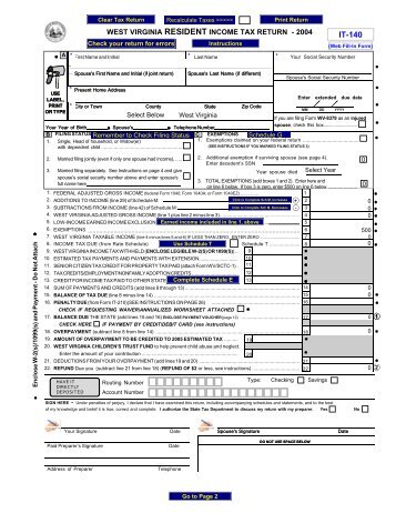 Form WV IT-140 - State of West Virginia