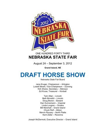 draft horse show - Nebraska State Fair