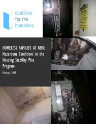 HOMELESS FAMILIES AT RISK: Hazardous Conditions in the ...