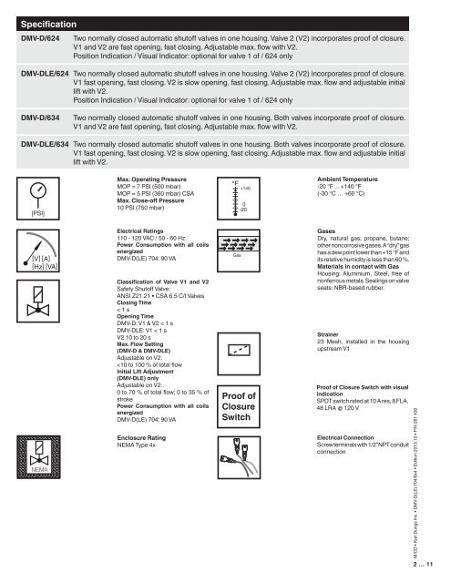 Operation and assembly instruction (USA): 261430 ... - Dungs Mobile