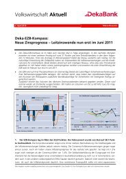 Deka-Ezb-Kompass: Neue Zinsprognose ... - Dekabank