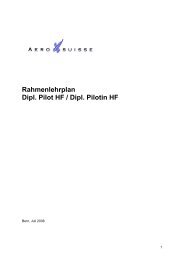 Rahmenlehrplan Dipl. Pilot HF / Dipl. Pilotin HF - Aerosuisse