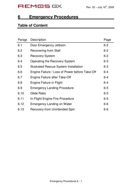 Pilot Operating Handbook - Ecoflight.ch