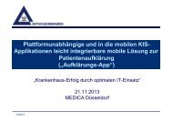 Plattformunabhängige und in die mobilen KIS- Applikationen leicht ...